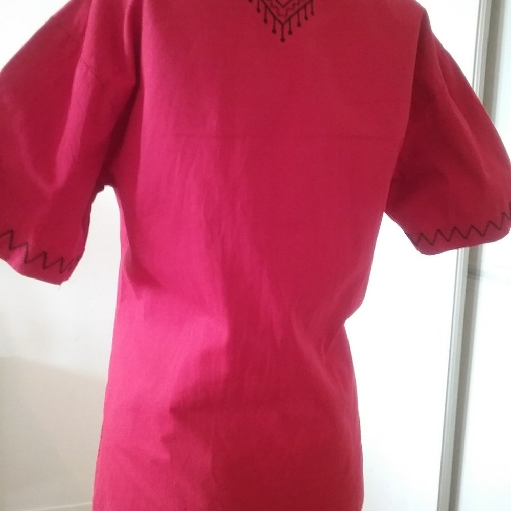 Embroidered Red Top - Picture 6 of 11